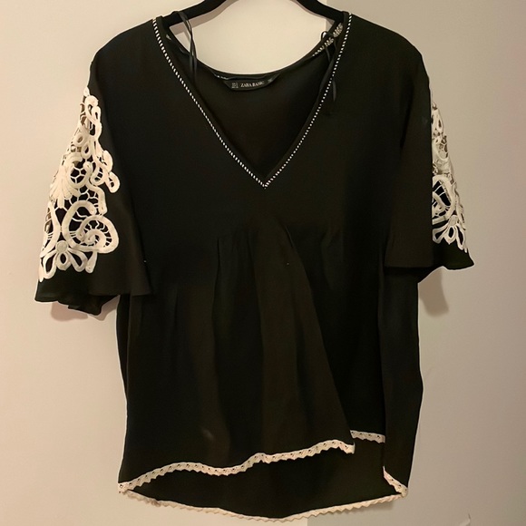 Zara Tops - ☀️SOLD☀️ Zara blouse with lace detailing